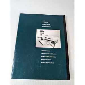 Bose Lifestyle 3 Original‎ Owners Manual